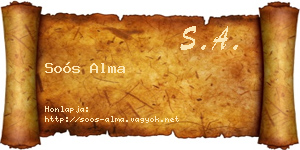 Soós Alma névjegykártya